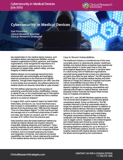 Cybersecurity in Medical Devices document